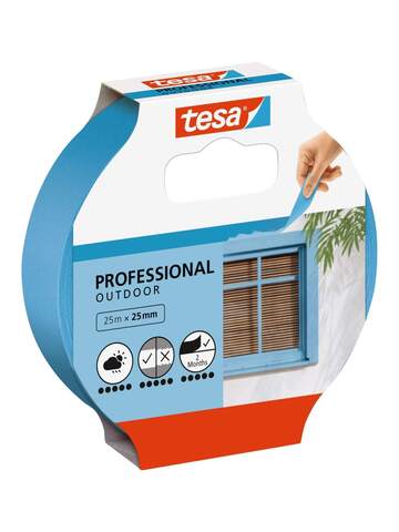 Лента малярная голубая для идеально ровных краев фасадная Tesa / Теса