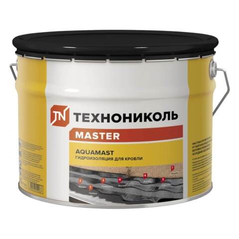 Мастика гидроизоляционная битумно-резиновая для кровли Технониколь Master AquaMast / Мастер Аквамаст