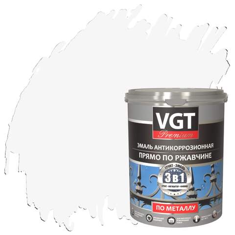 Эмаль антикоррозионная прямо по ржавчине VGT Premium / ВГТ Премиум