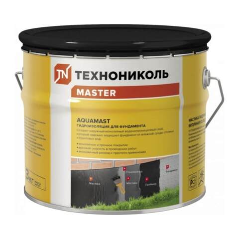 Мастика гидроизоляционная битумная для фундаментов Технониколь Master AquaMast / Мастер Аквамаст