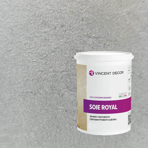 Декоративная штукатурка с эффектом матового шелка Vincent Decor Soie Royal / Винсент Декор Роял