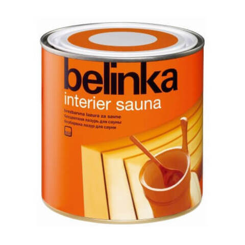 Лазурное термо-влагостойкое покрытие для древесины Belinka Interier Sauna / Белинка Интерьер Сауна