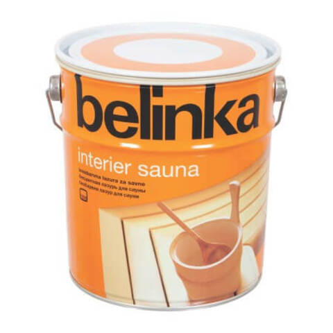 Лазурное термо-влагостойкое покрытие для древесины Belinka Interier Sauna / Белинка Интерьер Сауна
