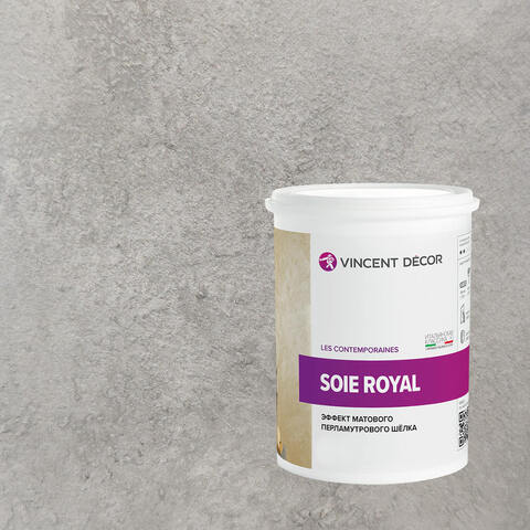 Декоративная штукатурка с эффектом матового шелка Vincent Decor Soie Royal / Винсент Декор Роял
