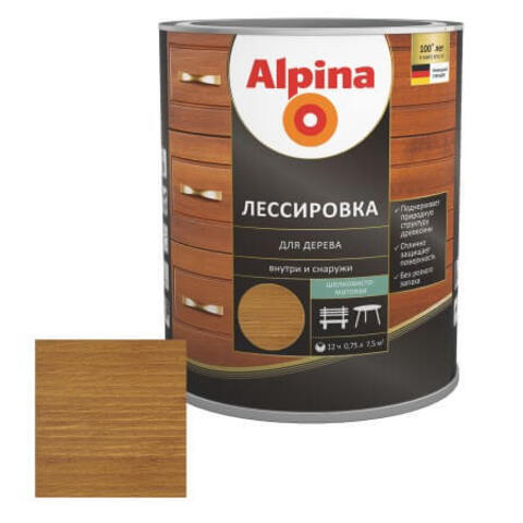 Лазурь лессирующая для дерева Alpina / Альпина