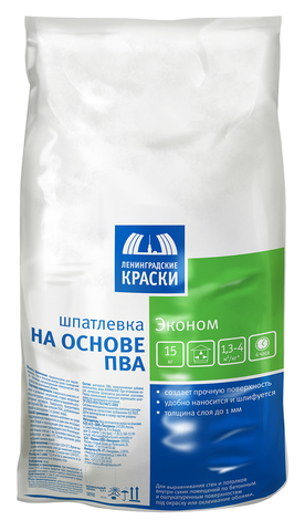 Шпатлевка на основе ПВА Ленинградские Краски Эконом