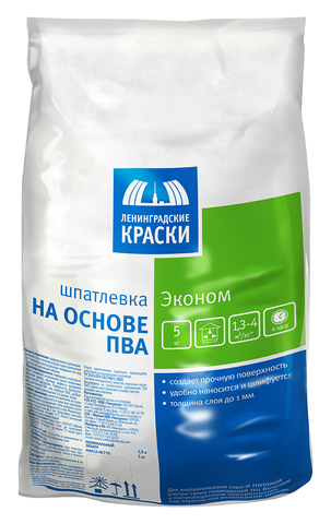 Шпатлевка на основе ПВА Ленинградские Краски Эконом