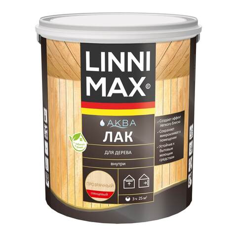 Лак акриловый для дерева Linnimax Аква / Линнимакс