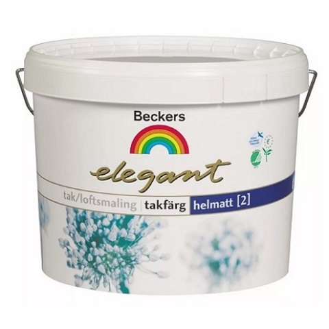 Краска для потолков Beckers Elegant 2 Takfarg / Беккерс Элегант Такфарг глубокоматовая