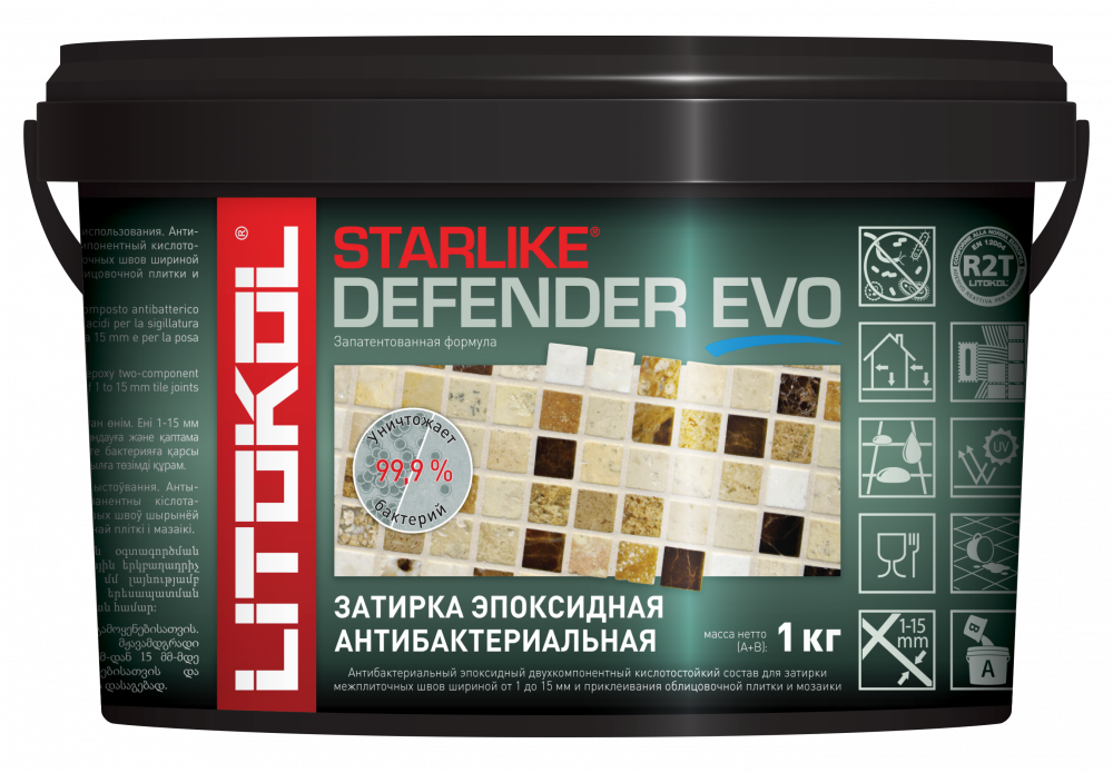 Купить  для плитки двухкомпонентная Litokol Starlike Defender .