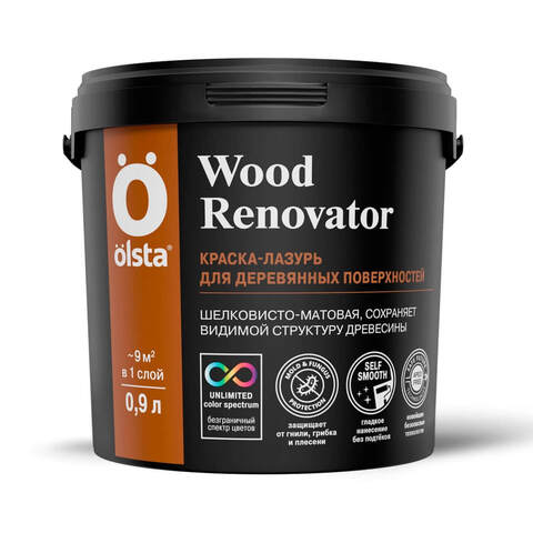 Краска-лазурь для деревянных поверхностей Olsta Wood Renovator / Ольста Вуд Реноватор