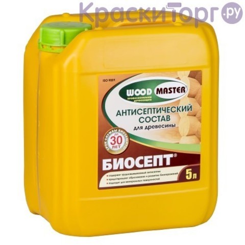 Состав антисептический пропиточный для древесины Woodmaster Биосепт / Вудмастер