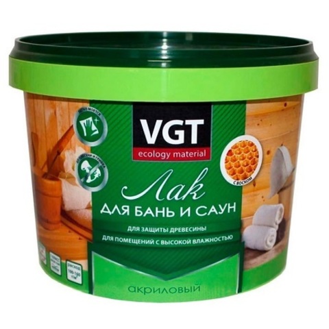 Лак акриловый для бань и саун VGT / ВГТ