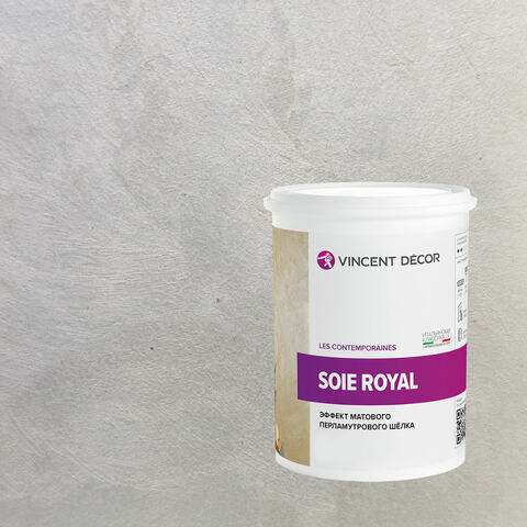 Декоративная штукатурка с эффектом матового шелка Vincent Decor Soie Royal / Винсент Декор Роял