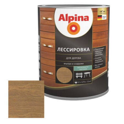 Лазурь лессирующая для дерева Alpina / Альпина