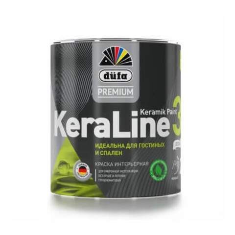 Краска для гостиных и спален Dufa Premium KeraLine 3 / Дюфа Премиум Кералайн 3