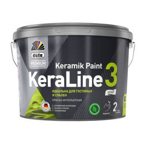 Краска для гостиных и спален Dufa Premium KeraLine 3 / Дюфа Премиум Кералайн 3