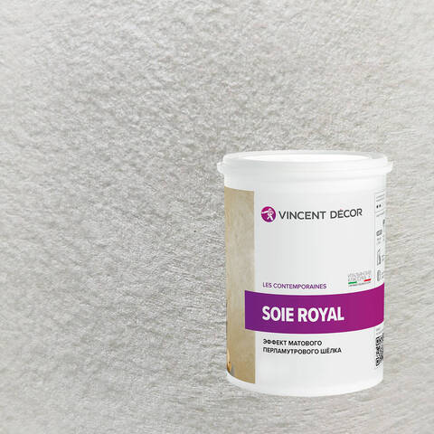 Декоративная штукатурка с эффектом матового шелка Vincent Decor Soie Royal / Винсент Декор Роял