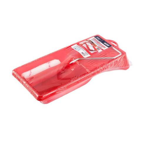 Набор мини-валика с ручкой и ванночки для работ с водными ЛКМ Акор 563 30 110