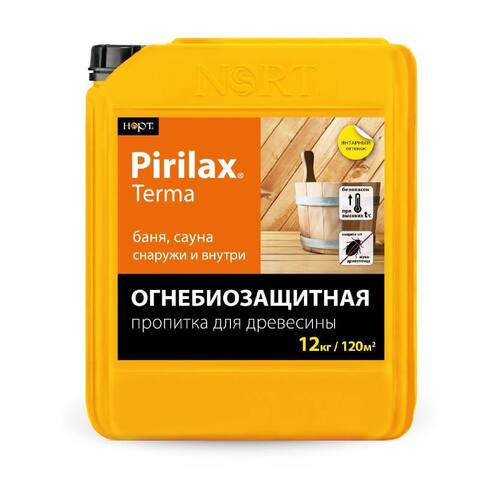 Огнебиозащитная зимняя пропитка для древесины бань и саун Pirilax Terma / Пирилакс Терма