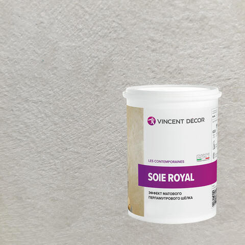 Декоративная штукатурка с эффектом матового шелка Vincent Decor Soie Royal / Винсент Декор Роял