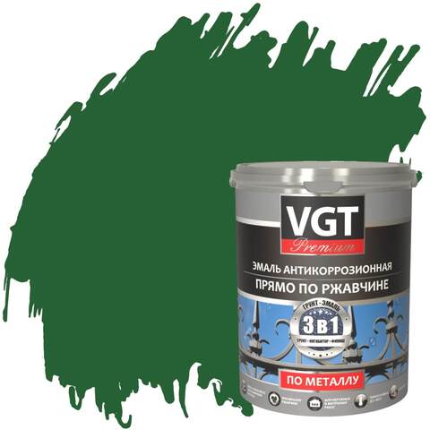Эмаль антикоррозионная прямо по ржавчине VGT Premium / ВГТ Премиум