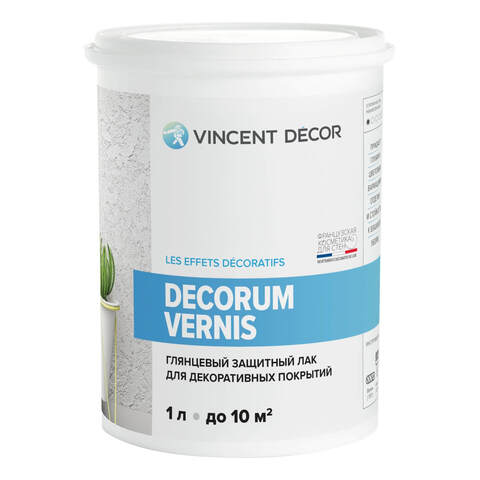 Лак глянцевый для декоративных штукатурок Vincent Decor Decorum Vernis Gloss / Винсент Декор Вернис