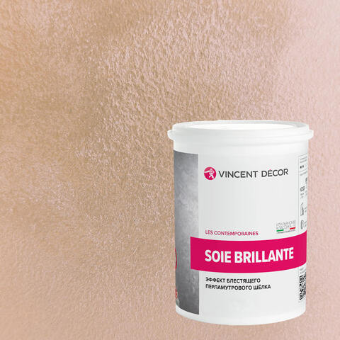 Декоративная штукатурка с эффектом блестящего шелка Vincent Decor Soie Brillante / Винсент Декор