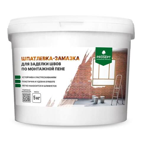 Шпатлевка-замазка для заделки швов по монтажной пене Prosept / Просепт