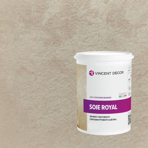 Декоративная штукатурка с эффектом матового шелка Vincent Decor Soie Royal / Винсент Декор Роял