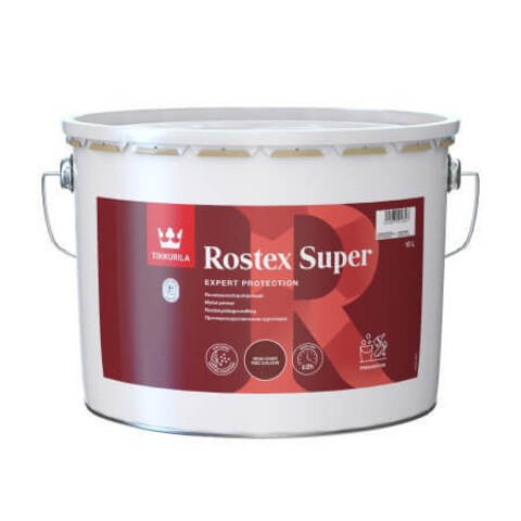 Грунтовка антикорозийная для металла Tikkurila Rostex Super / Тиккурила Ростекс Супер матовая