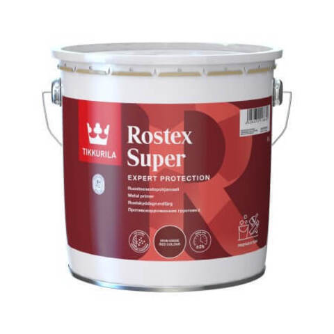 Грунтовка антикорозийная для металла Tikkurila Rostex Super / Тиккурила Ростекс Супер матовая