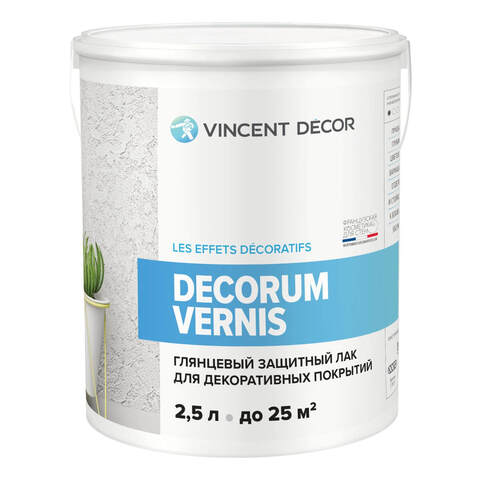 Лак глянцевый для декоративных штукатурок Vincent Decor Decorum Vernis Gloss / Винсент Декор Вернис