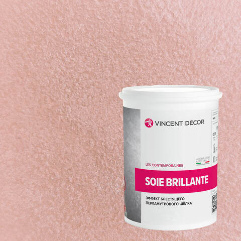 Декоративная штукатурка с эффектом блестящего шелка Vincent Decor Soie Brillante / Винсент Декор