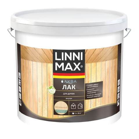 Лак акриловый для дерева Linnimax Аква / Линнимакс