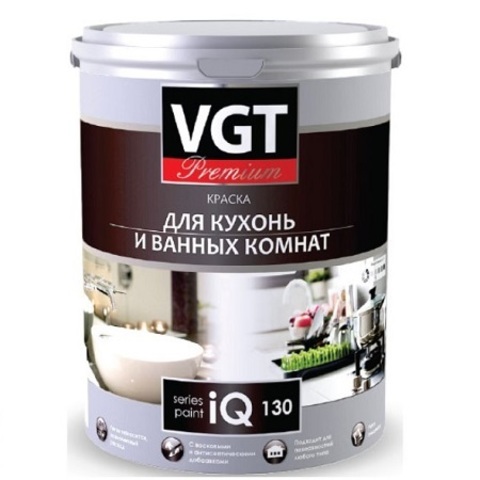Краска с воском для кухонь и ванных комнат VGT Premium IQ 130 / ВГТ Премиум