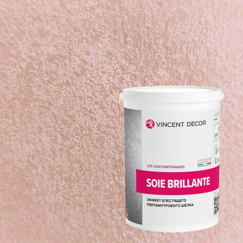 Декоративная штукатурка с эффектом блестящего шелка Vincent Decor Soie Brillante / Винсент Декор