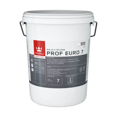 Краска для стен и потолков Tikkurila Prof Euro 7 / Тиккурила Проф Евро 7 матовая