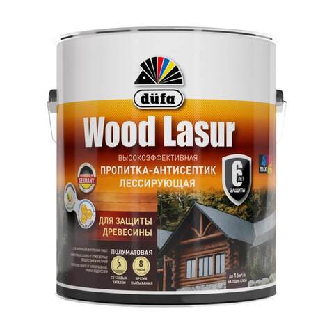 Пропитка-антисептик лессирующая для защиты древесины Dufa Wood Lasur / Дюфа Вуд Лазурь