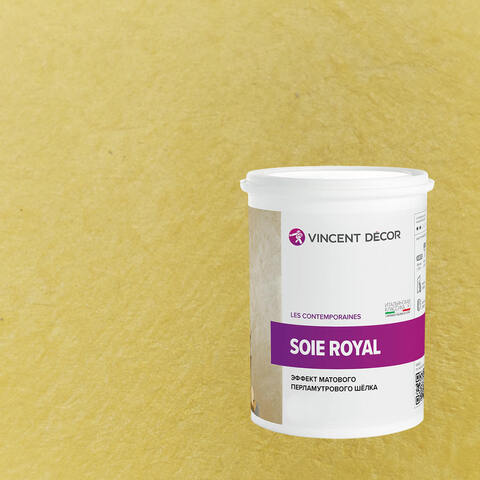 Декоративная штукатурка с эффектом матового шелка Vincent Decor Soie Royal / Винсент Декор Роял