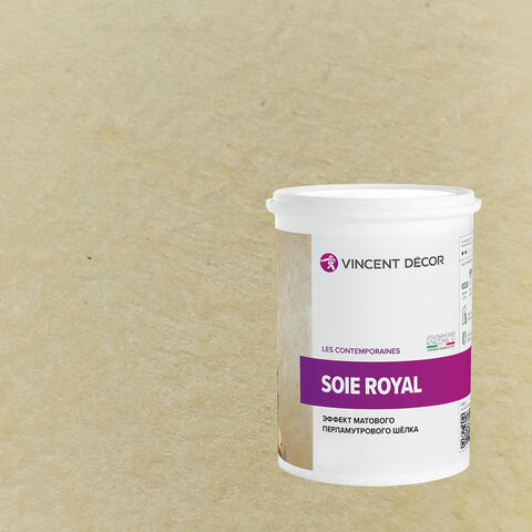 Декоративная штукатурка с эффектом матового шелка Vincent Decor Soie Royal / Винсент Декор Роял