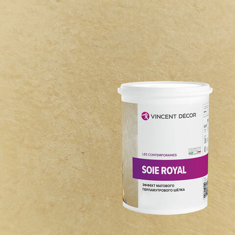Декоративная штукатурка с эффектом матового шелка Vincent Decor Soie Royal / Винсент Декор Роял