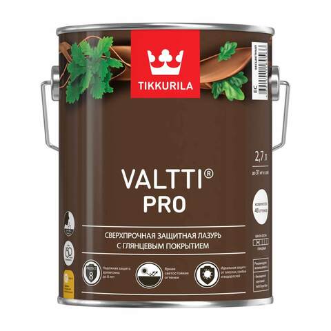 Лазурь защитная для древесины Tikkurila Valtti Pro / Тиккурила Валтти Про глянцевая