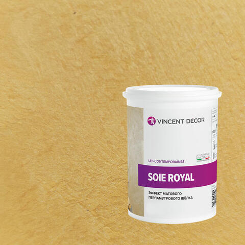 Декоративная штукатурка с эффектом матового шелка Vincent Decor Soie Royal / Винсент Декор Роял