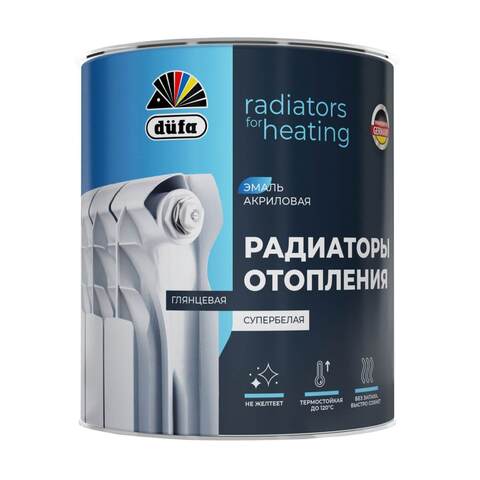 Эмаль акриловая супербелая для радиаторов отопления Dufa / Дюфа