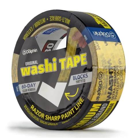 Лента малярная из рисовой бумаги Blue Dolphin Washi Tape / Блю Долфин