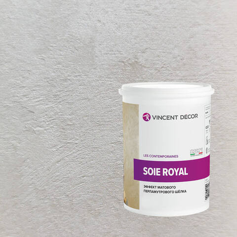 Декоративная штукатурка с эффектом матового шелка Vincent Decor Soie Royal / Винсент Декор Роял