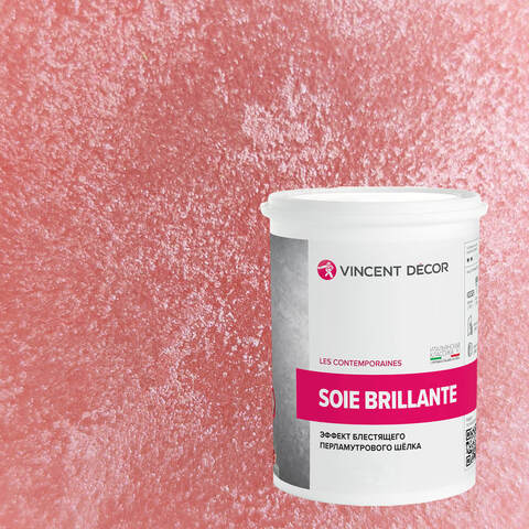 Декоративная штукатурка с эффектом блестящего шелка Vincent Decor Soie Brillante / Винсент Декор