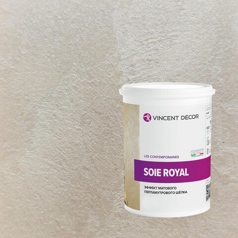 Декоративная штукатурка с эффектом матового шелка Vincent Decor Soie Royal / Винсент Декор Роял
