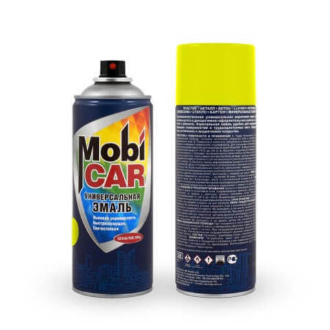 Эмаль аэрозольная универсальная глянцевая MobiCAR / Мобикар